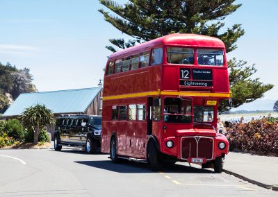 hummerzine and big red double decker bus